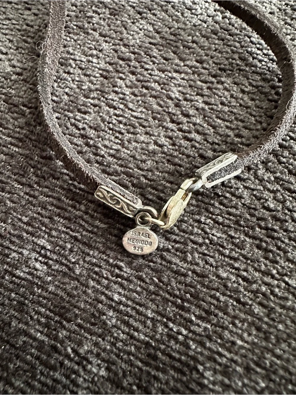 Megiddo leather and beaded necklace